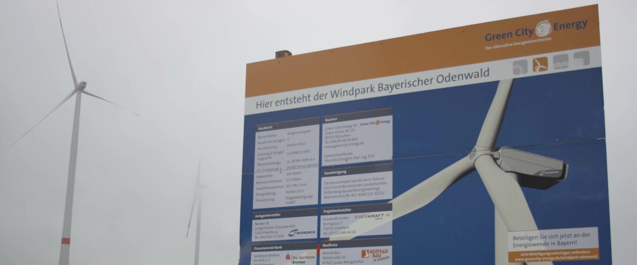 Bürgerwindpark Bayerischer Odenwald Green City Energy