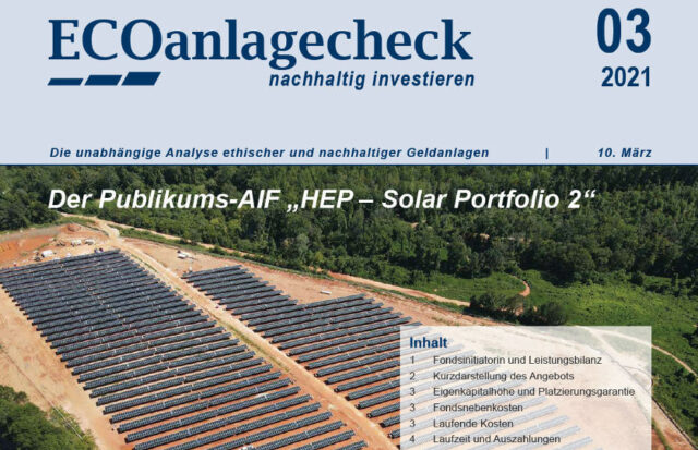 HEP Solar Portfolio 2 ECOanlagecheck